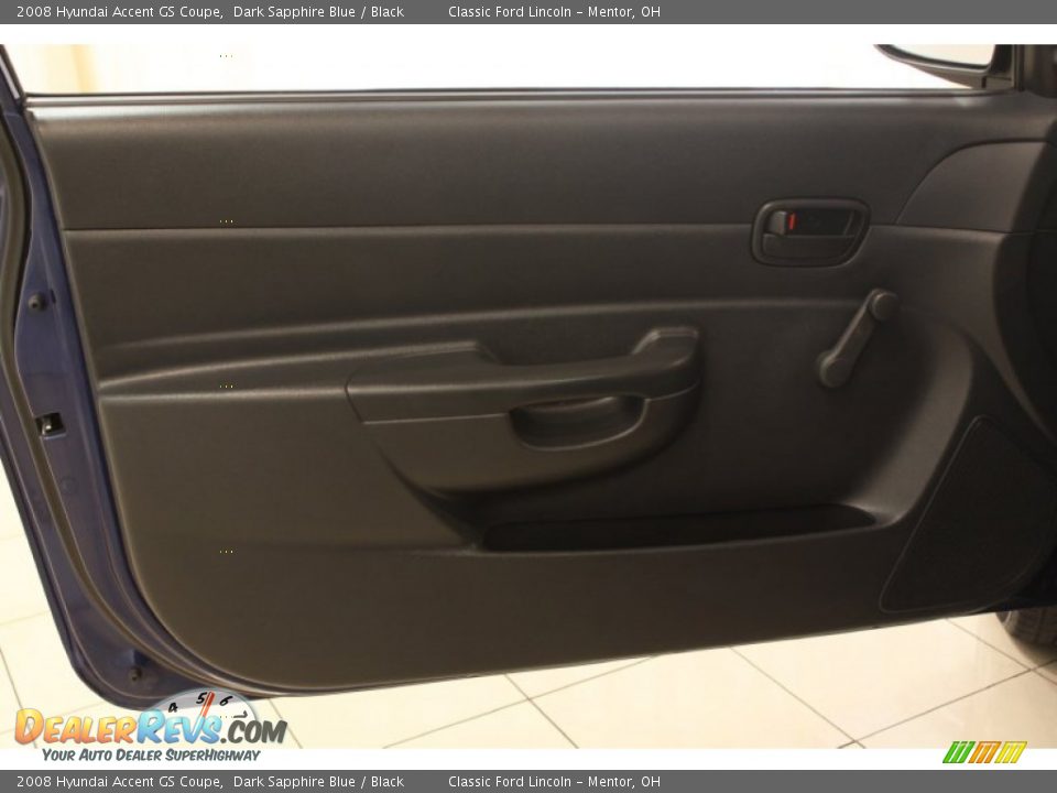 2008 Hyundai Accent GS Coupe Dark Sapphire Blue / Black Photo #4