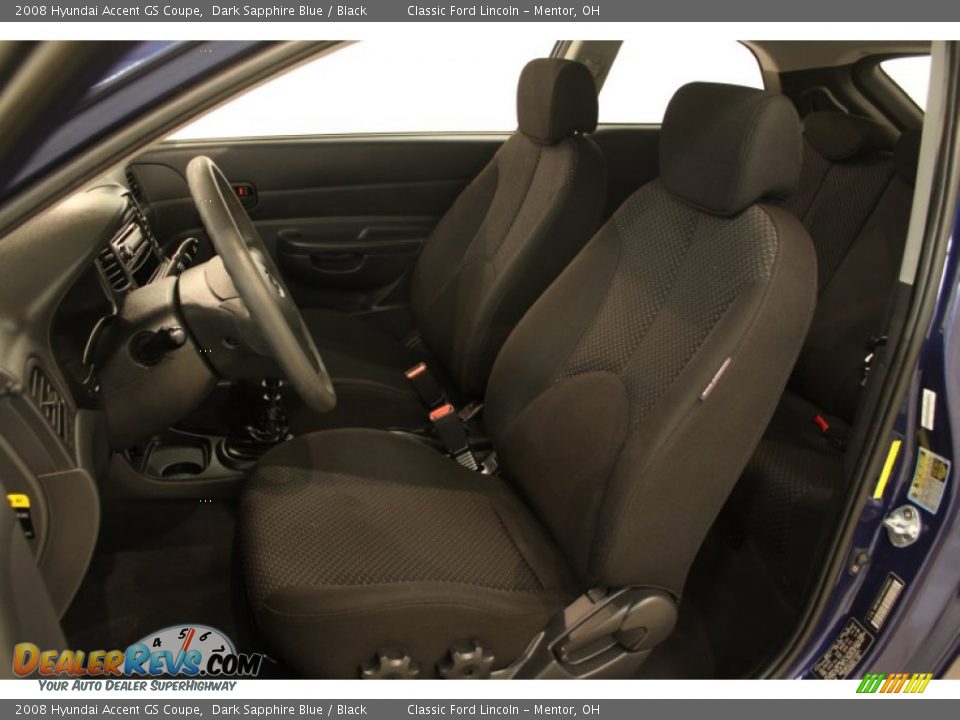 2008 Hyundai Accent GS Coupe Dark Sapphire Blue / Black Photo #5