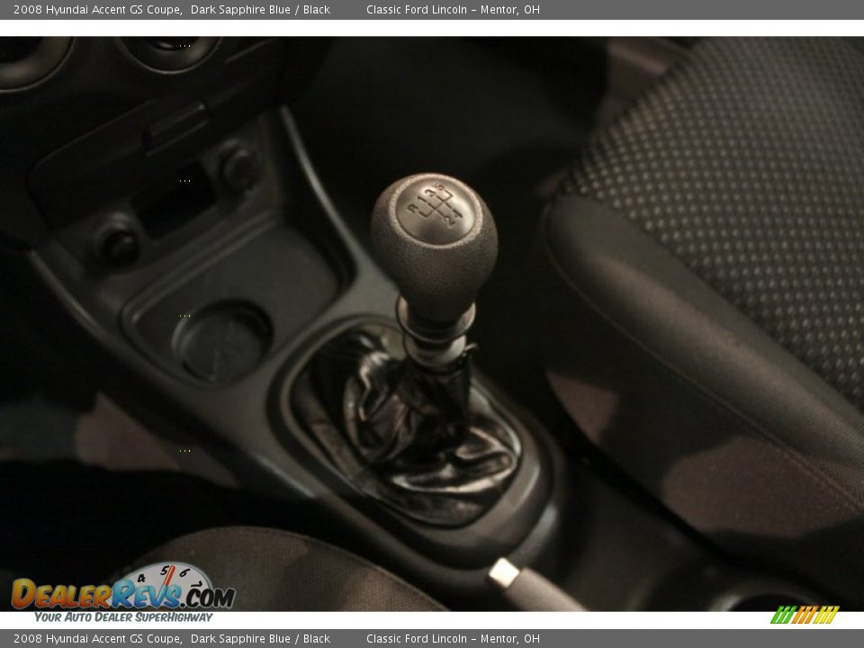 2008 Hyundai Accent GS Coupe Dark Sapphire Blue / Black Photo #9
