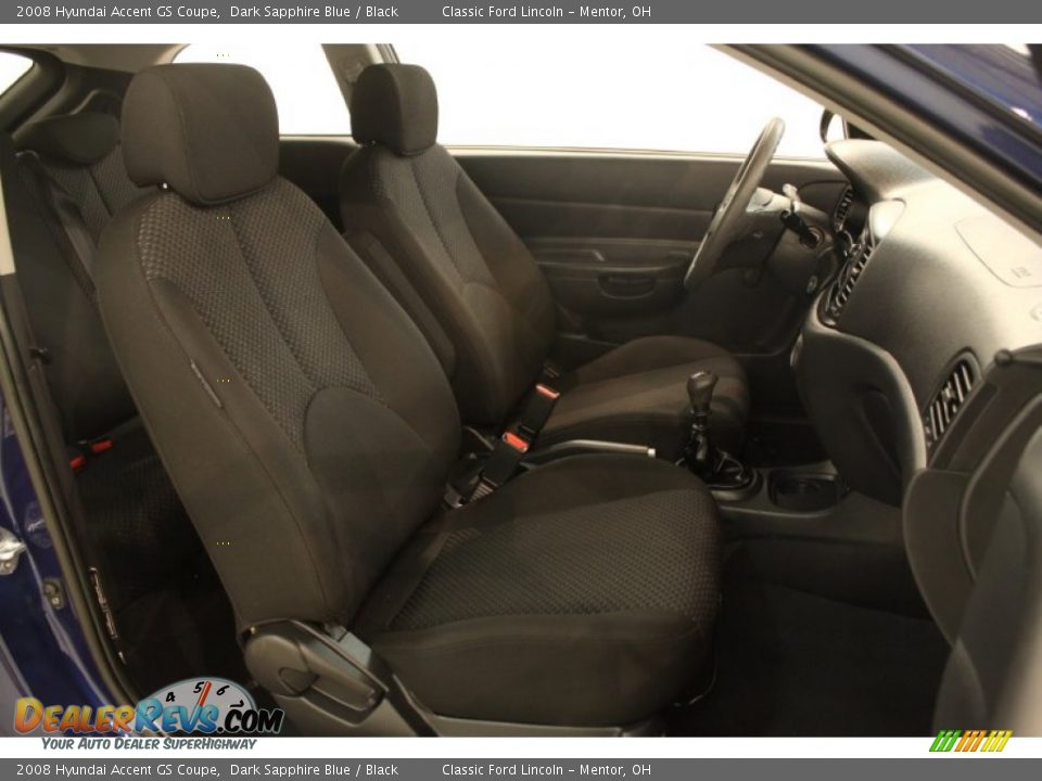 2008 Hyundai Accent GS Coupe Dark Sapphire Blue / Black Photo #10