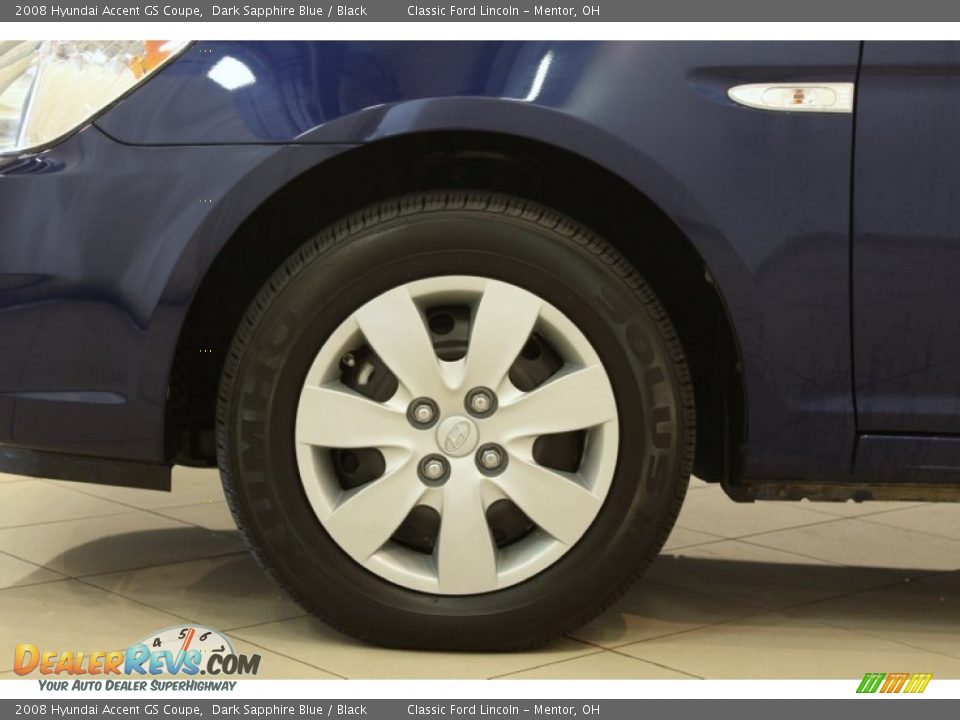 2008 Hyundai Accent GS Coupe Dark Sapphire Blue / Black Photo #14