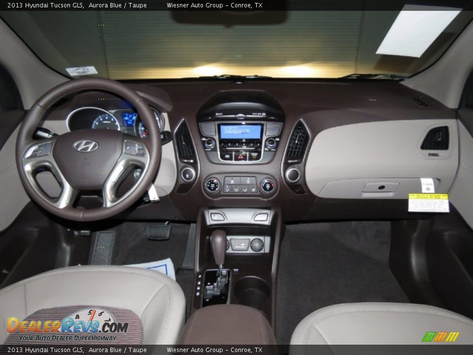 2013 Hyundai Tucson GLS Aurora Blue / Taupe Photo #3