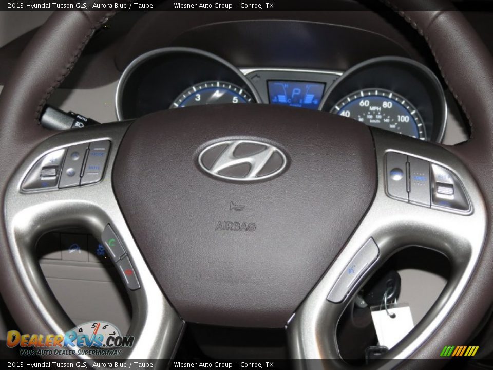 2013 Hyundai Tucson GLS Aurora Blue / Taupe Photo #4