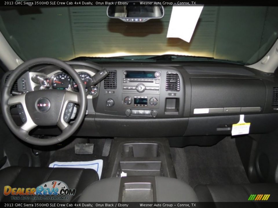 2013 GMC Sierra 3500HD SLE Crew Cab 4x4 Dually Onyx Black / Ebony Photo #3