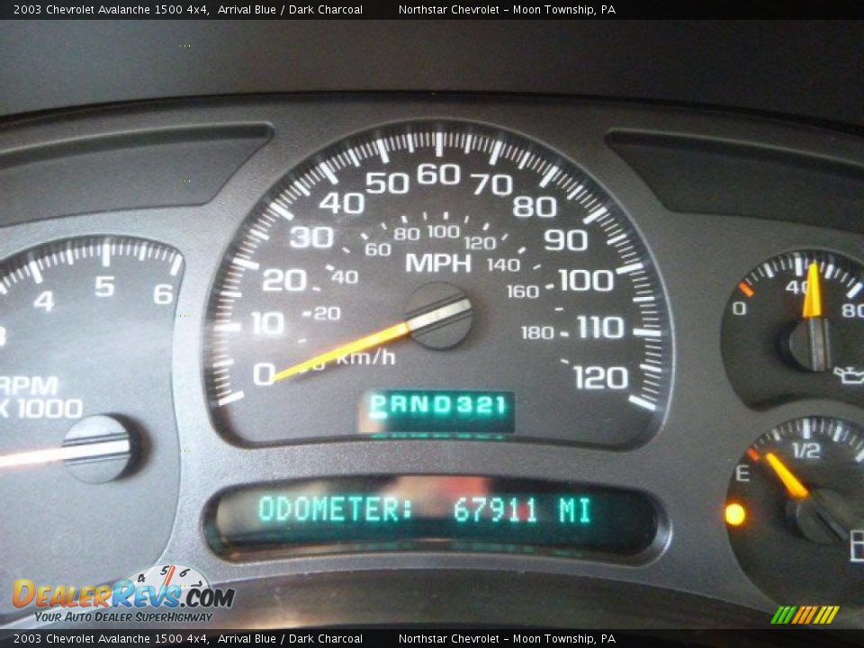 2003 Chevrolet Avalanche 1500 4x4 Arrival Blue / Dark Charcoal Photo #20