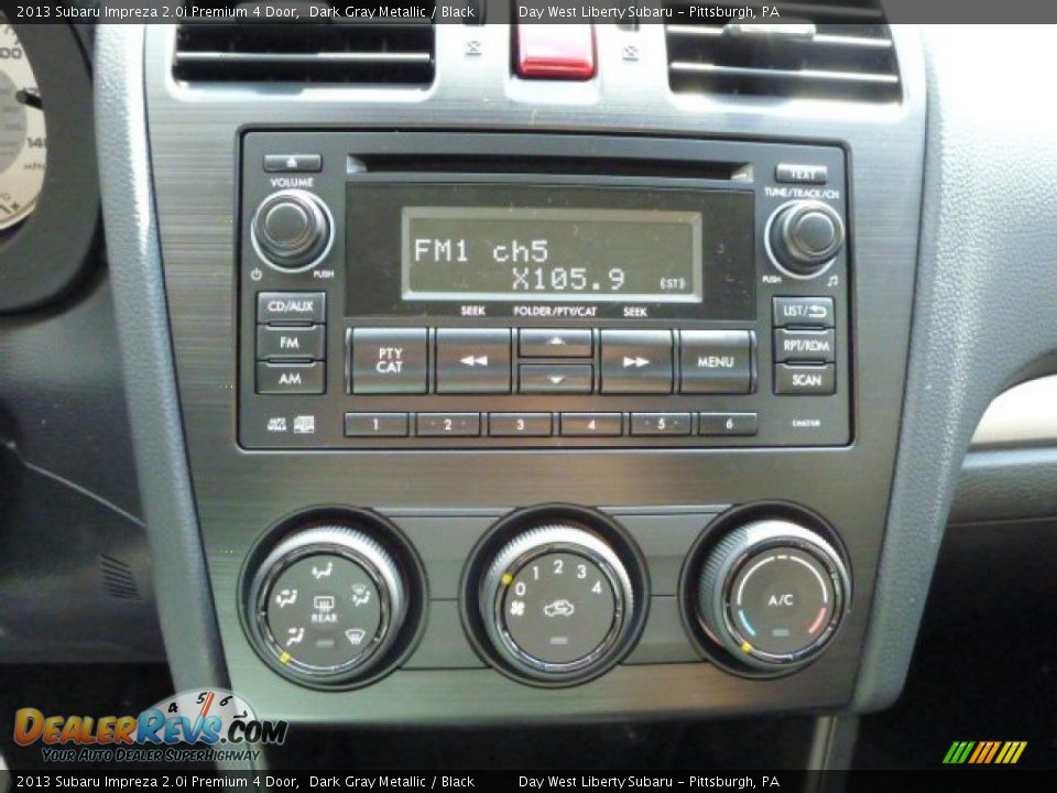 2013 Subaru Impreza 2.0i Premium 4 Door Dark Gray Metallic / Black Photo #19