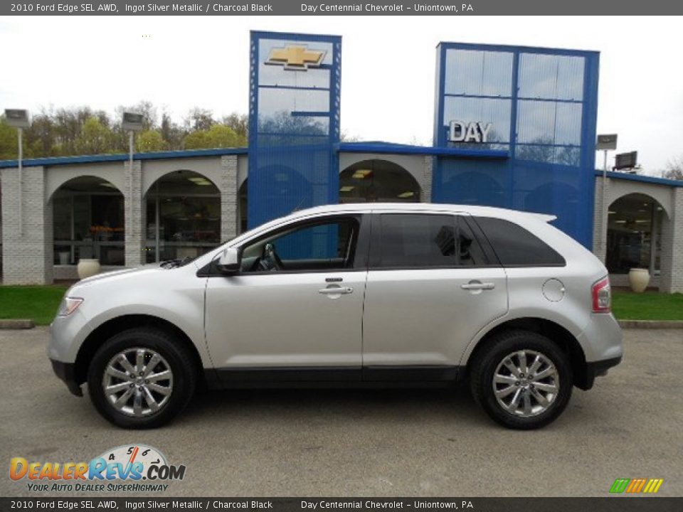 2010 Ford Edge SEL AWD Ingot Silver Metallic / Charcoal Black Photo #2