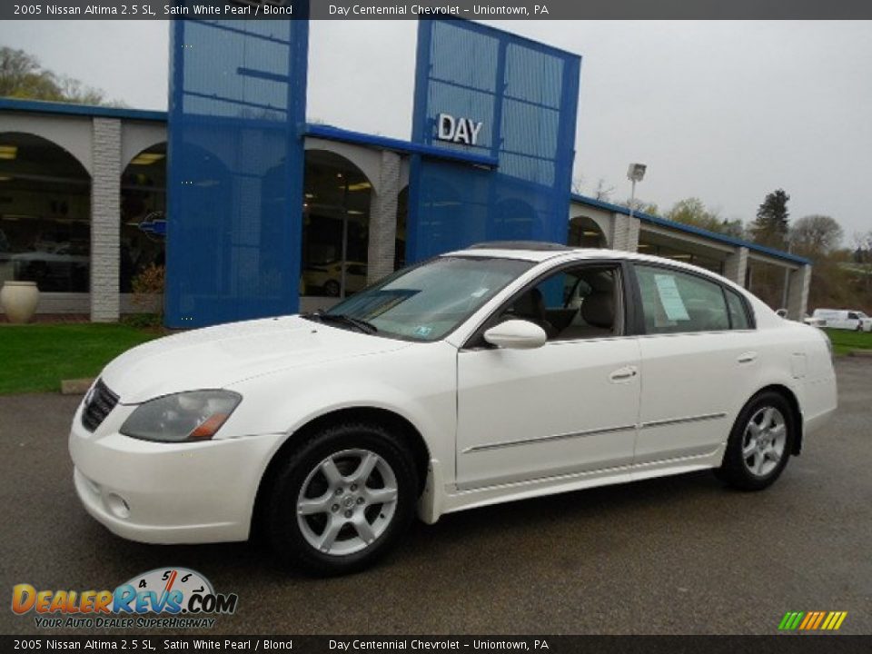 2005 Nissan Altima 2.5 SL Satin White Pearl / Blond Photo #1