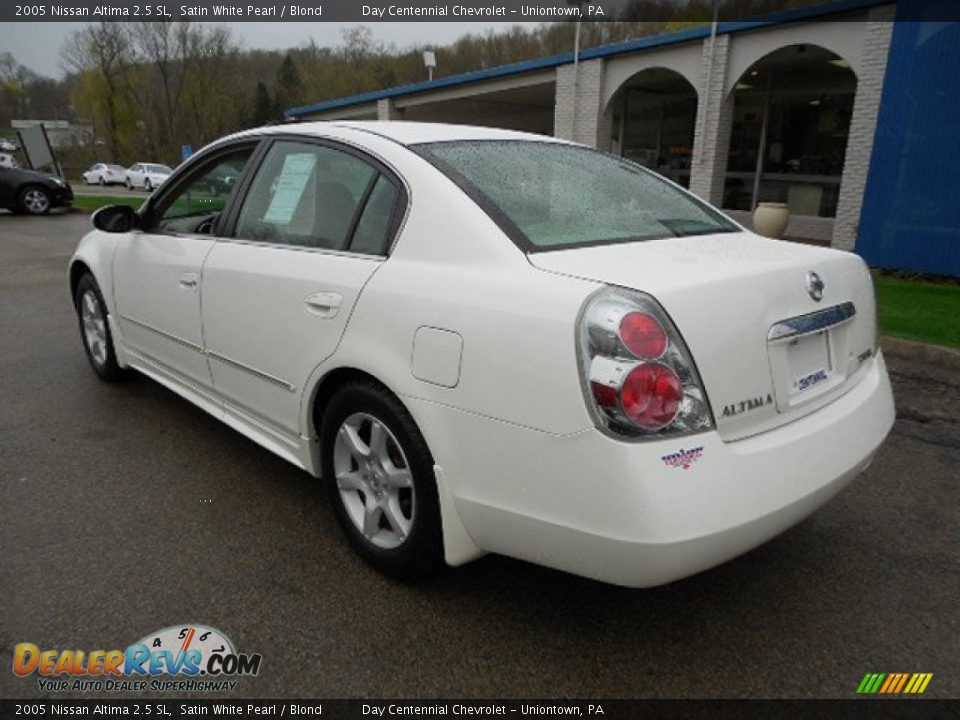 2005 Nissan Altima 2.5 SL Satin White Pearl / Blond Photo #4
