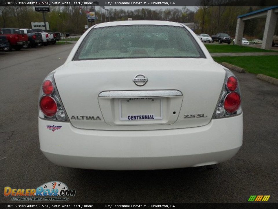 2005 Nissan Altima 2.5 SL Satin White Pearl / Blond Photo #5