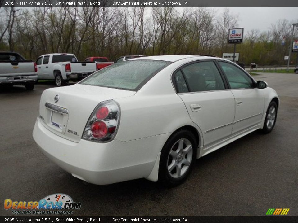 2005 Nissan Altima 2.5 SL Satin White Pearl / Blond Photo #6