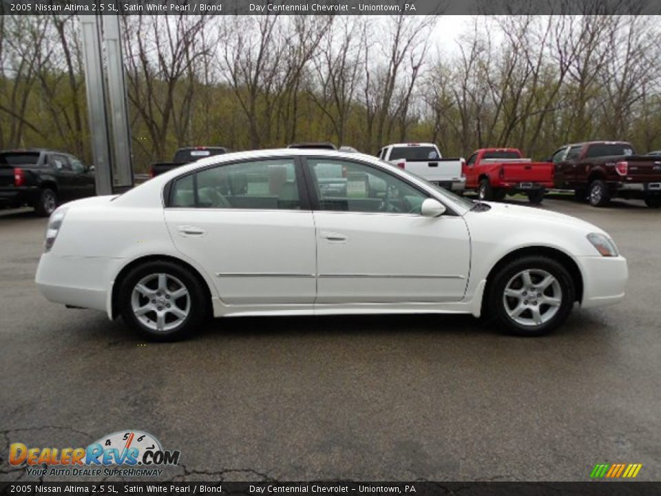 2005 Nissan Altima 2.5 SL Satin White Pearl / Blond Photo #7