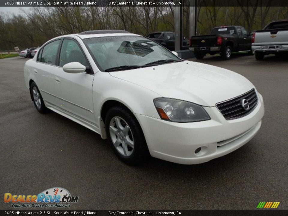 2005 Nissan Altima 2.5 SL Satin White Pearl / Blond Photo #9