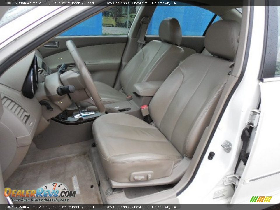 2005 Nissan Altima 2.5 SL Satin White Pearl / Blond Photo #13