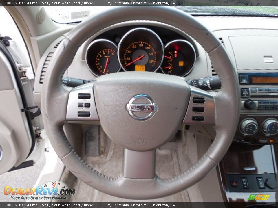 2005 Nissan Altima 2.5 SL Satin White Pearl / Blond Photo #15