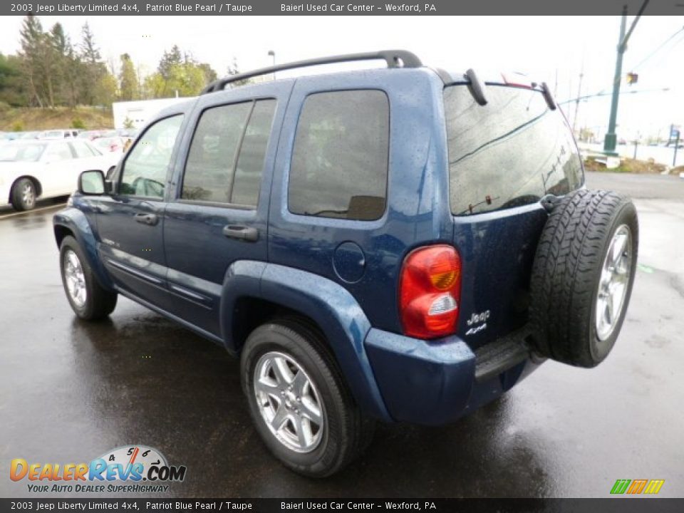 2003 Jeep Liberty Limited 4x4 Patriot Blue Pearl / Taupe Photo #5