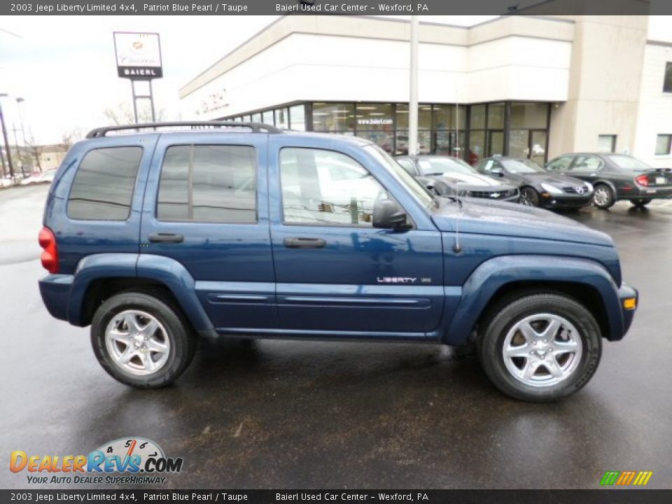 2003 Jeep Liberty Limited 4x4 Patriot Blue Pearl / Taupe Photo #8