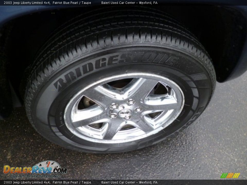 2003 Jeep Liberty Limited 4x4 Patriot Blue Pearl / Taupe Photo #9