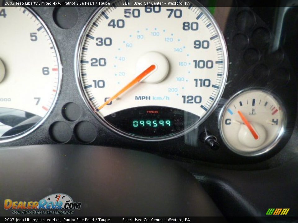 2003 Jeep Liberty Limited 4x4 Patriot Blue Pearl / Taupe Photo #20