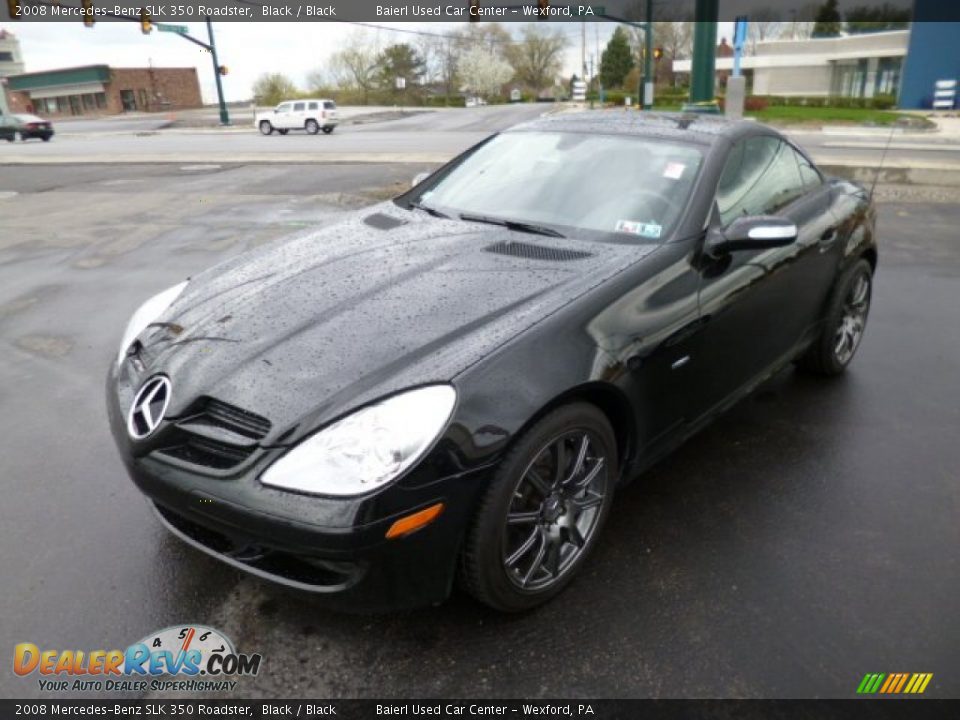 2008 Mercedes-Benz SLK 350 Roadster Black / Black Photo #3