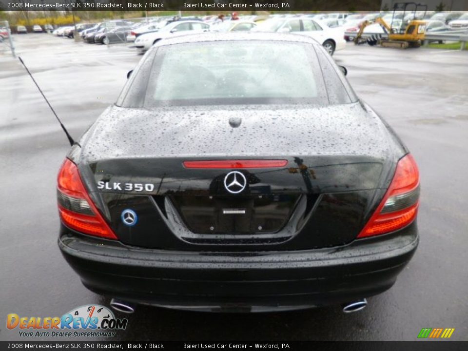 2008 Mercedes-Benz SLK 350 Roadster Black / Black Photo #6