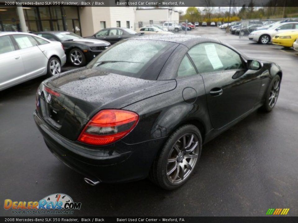 2008 Mercedes-Benz SLK 350 Roadster Black / Black Photo #7