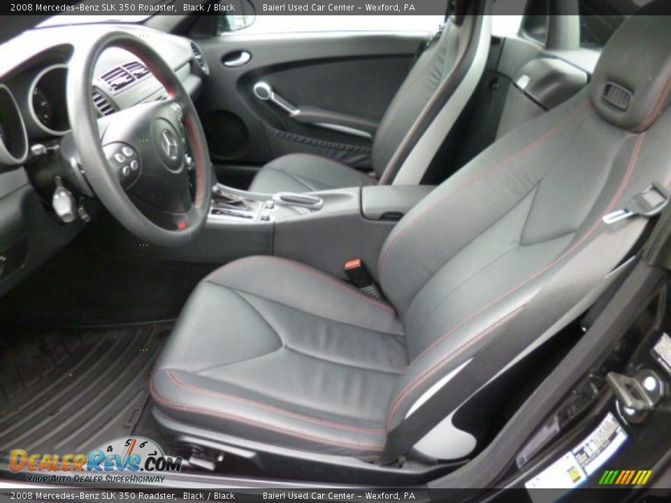 Black Interior - 2008 Mercedes-Benz SLK 350 Roadster Photo #14