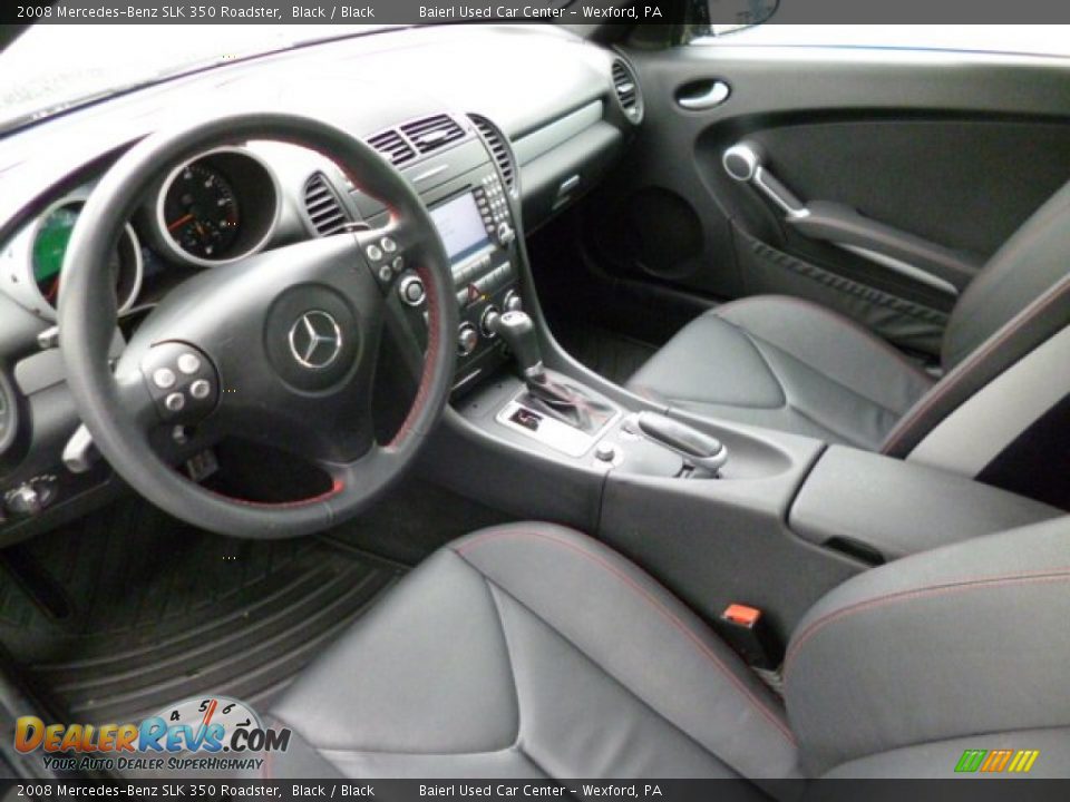 Black Interior - 2008 Mercedes-Benz SLK 350 Roadster Photo #15