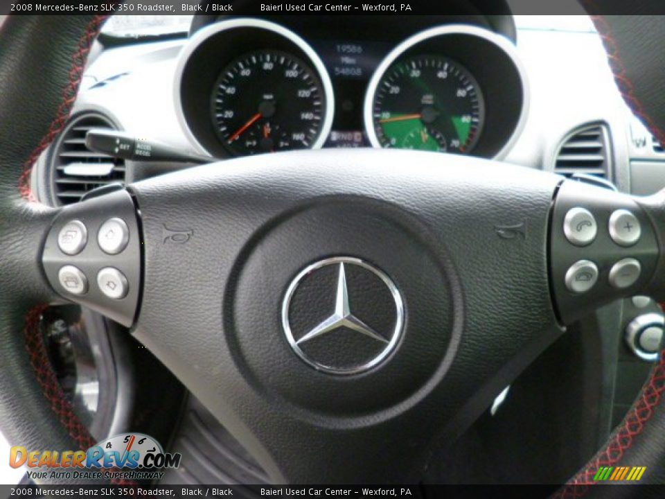 2008 Mercedes-Benz SLK 350 Roadster Black / Black Photo #18