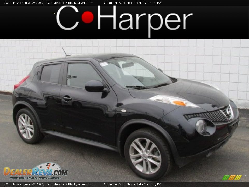 2011 Nissan Juke SV AWD Gun Metallic / Black/Silver Trim Photo #1