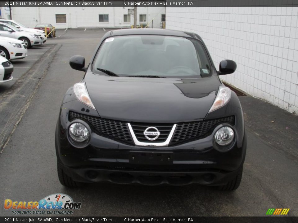2011 Nissan Juke SV AWD Gun Metallic / Black/Silver Trim Photo #5