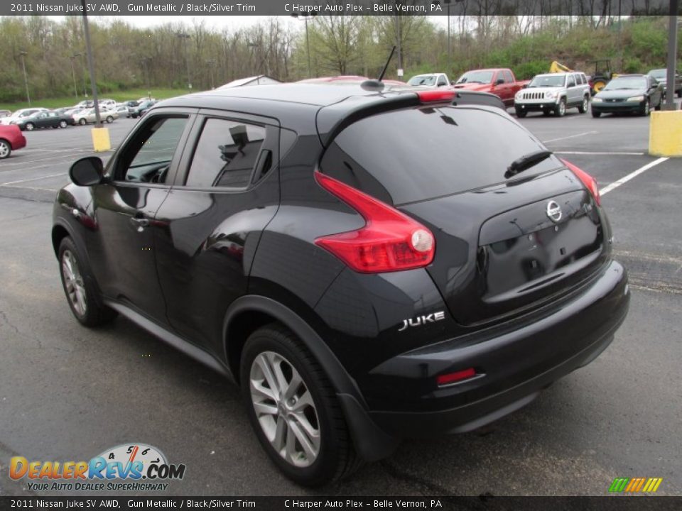 2011 Nissan Juke SV AWD Gun Metallic / Black/Silver Trim Photo #7