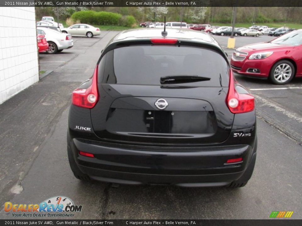 2011 Nissan Juke SV AWD Gun Metallic / Black/Silver Trim Photo #8