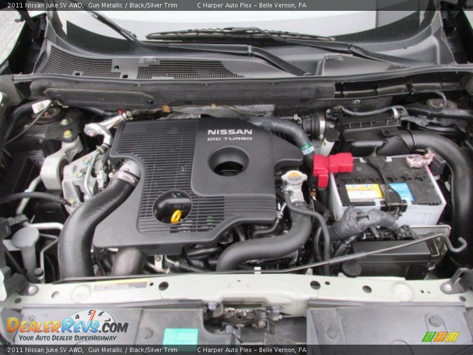 2011 Nissan Juke SV AWD Gun Metallic / Black/Silver Trim Photo #11