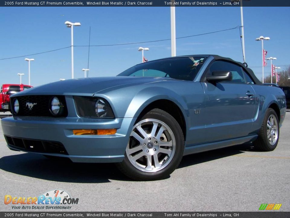 2005 Ford Mustang GT Premium Convertible Windveil Blue Metallic / Dark Charcoal Photo #1