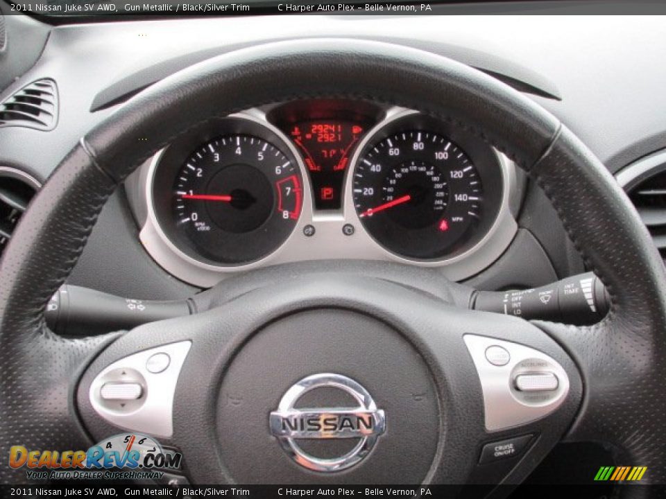 2011 Nissan Juke SV AWD Gun Metallic / Black/Silver Trim Photo #20
