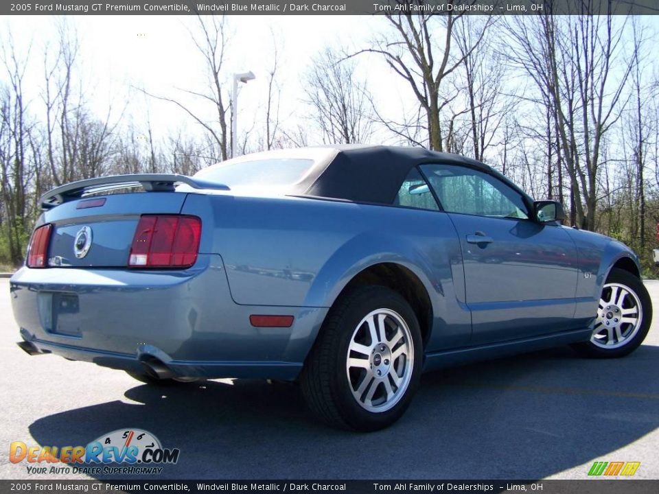 2005 Ford Mustang GT Premium Convertible Windveil Blue Metallic / Dark Charcoal Photo #4