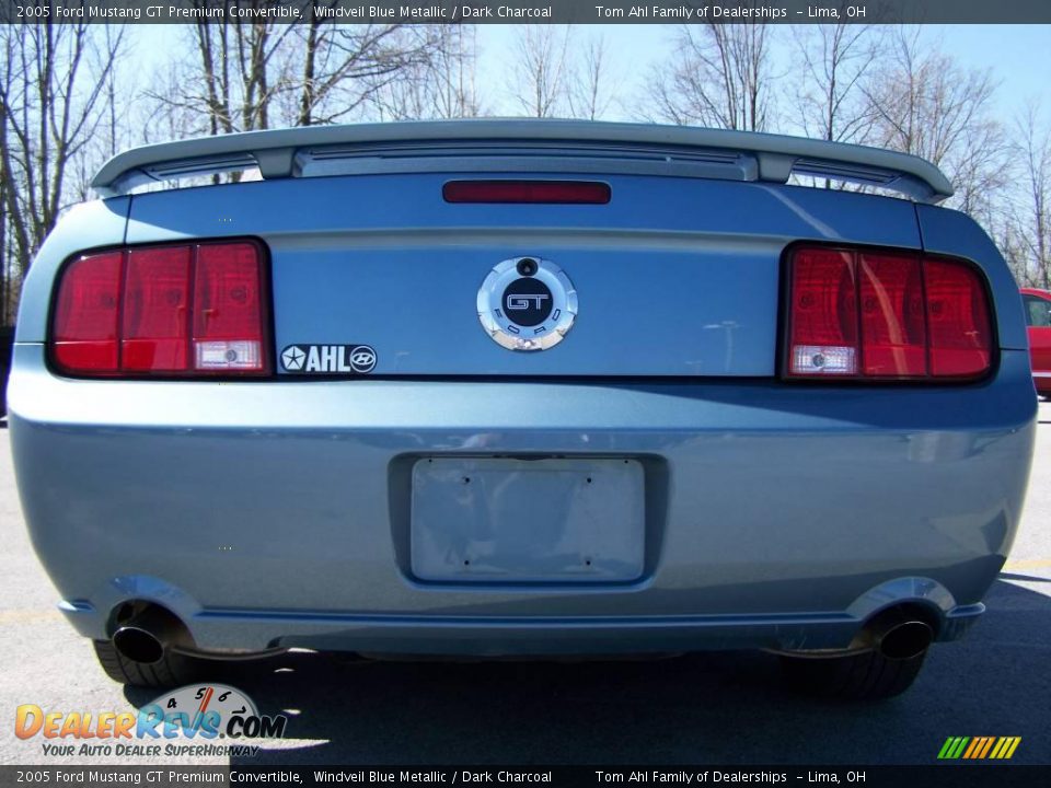 2005 Ford Mustang GT Premium Convertible Windveil Blue Metallic / Dark Charcoal Photo #5