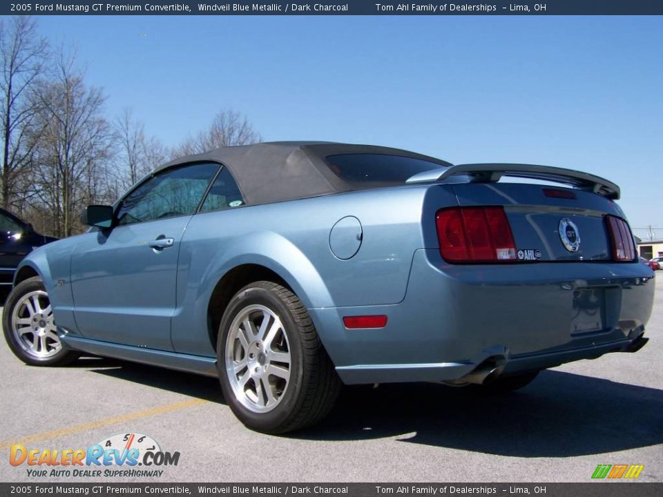 2005 Ford Mustang GT Premium Convertible Windveil Blue Metallic / Dark Charcoal Photo #6