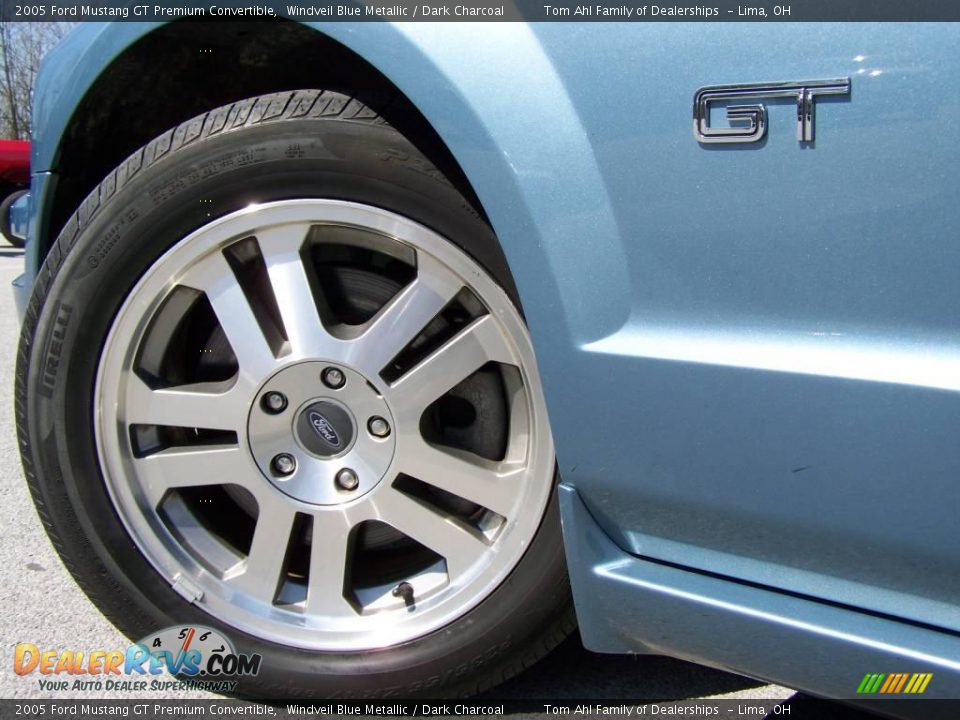 2005 Ford Mustang GT Premium Convertible Windveil Blue Metallic / Dark Charcoal Photo #8