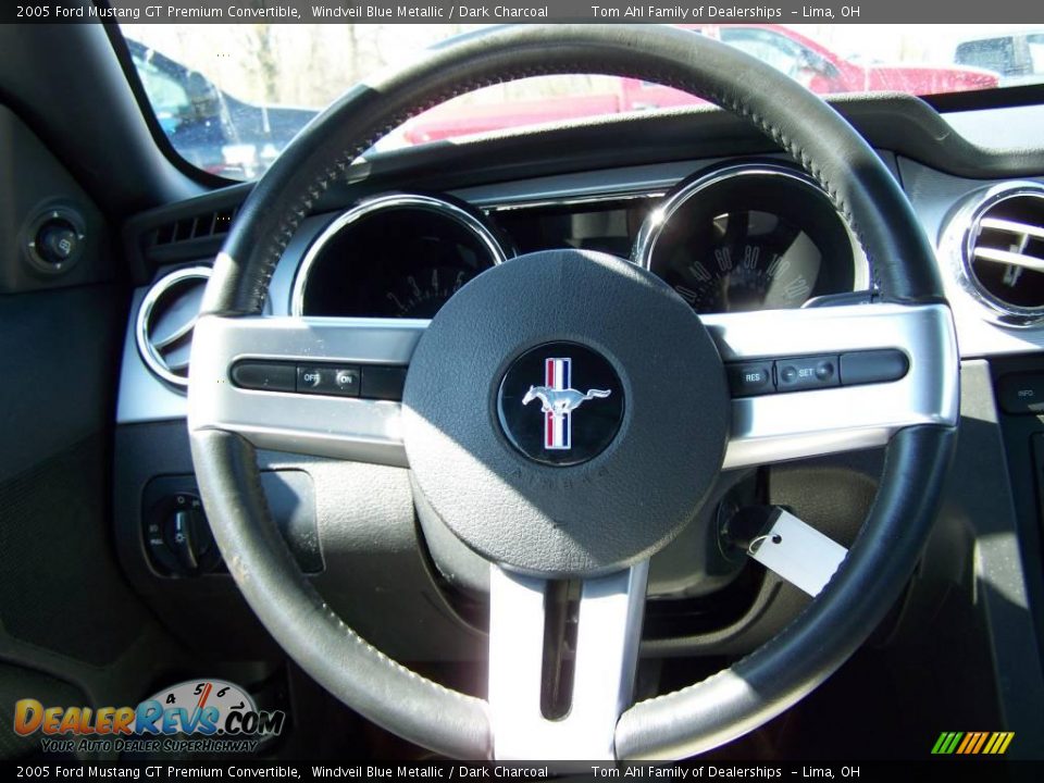 2005 Ford Mustang GT Premium Convertible Windveil Blue Metallic / Dark Charcoal Photo #19