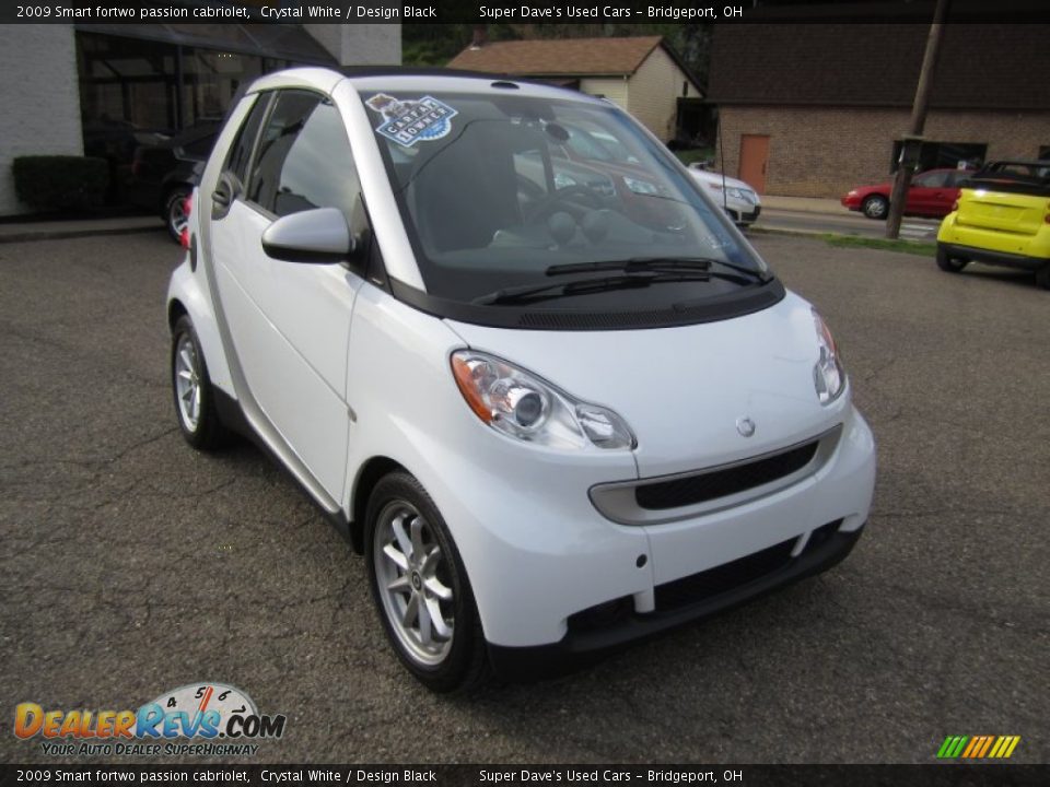 2009 Smart fortwo passion cabriolet Crystal White / Design Black Photo #2