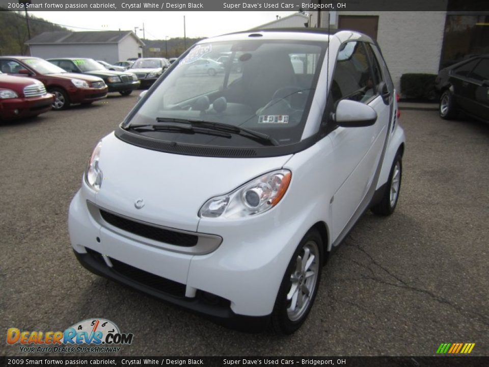 2009 Smart fortwo passion cabriolet Crystal White / Design Black Photo #4