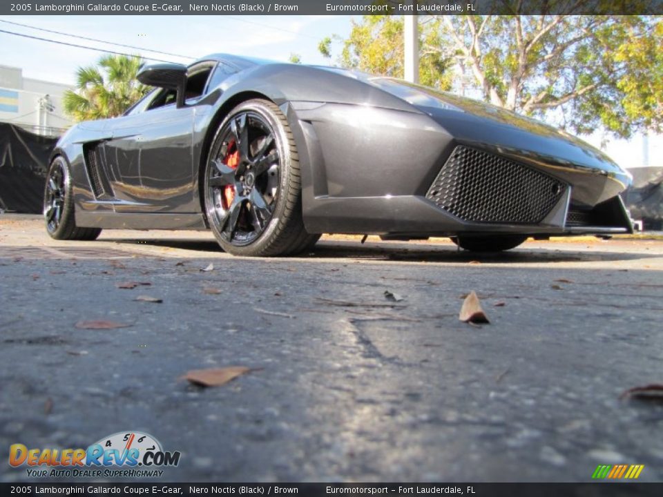 2005 Lamborghini Gallardo Coupe E-Gear Nero Noctis (Black) / Brown Photo #3