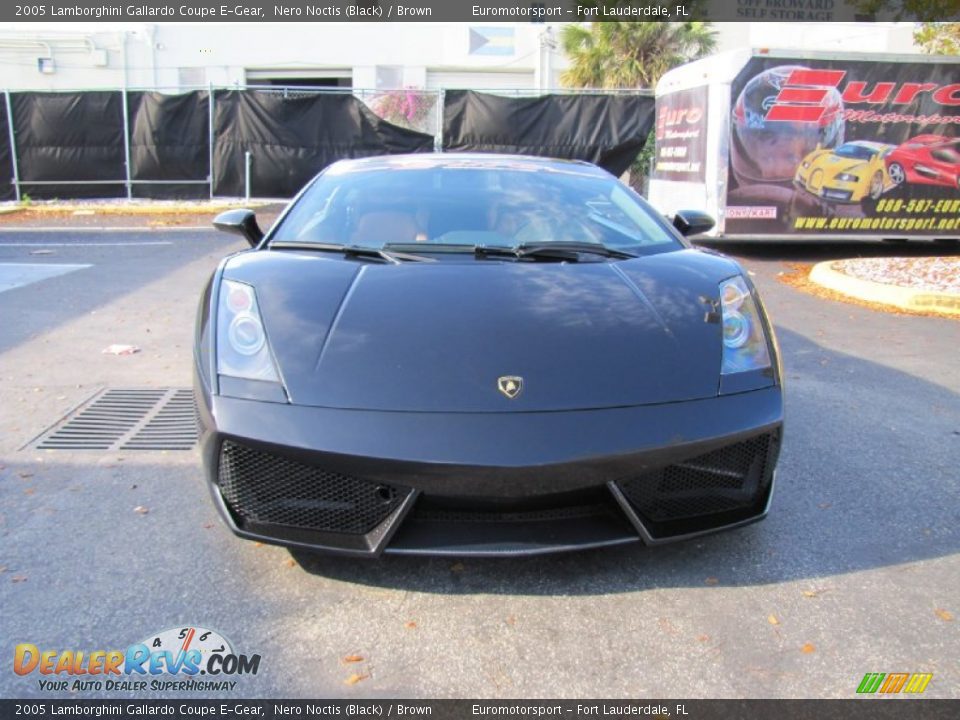 2005 Lamborghini Gallardo Coupe E-Gear Nero Noctis (Black) / Brown Photo #5