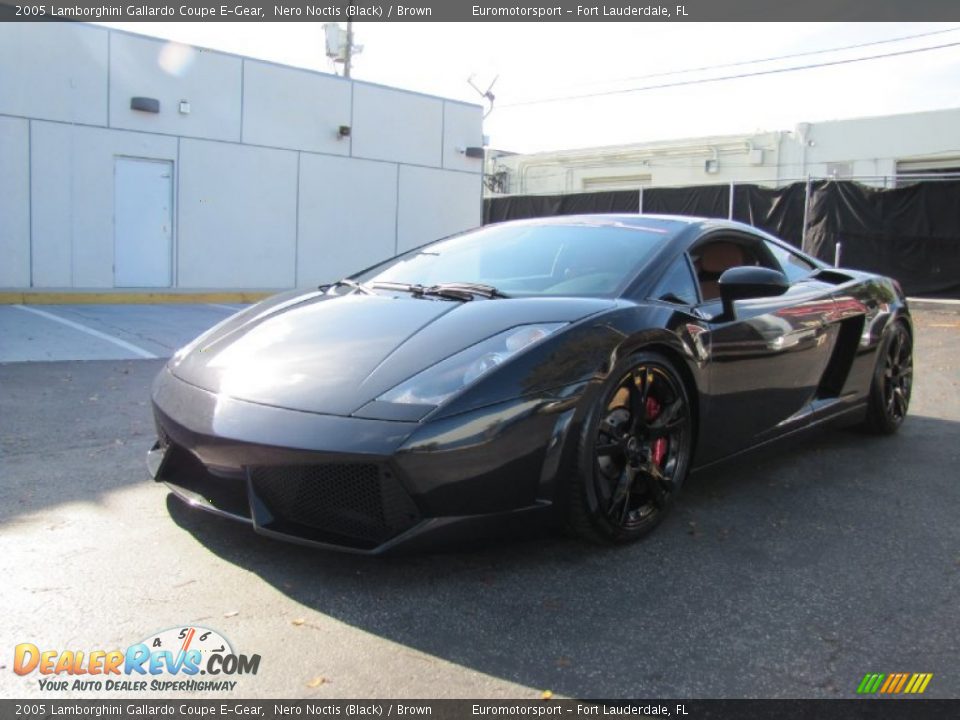 2005 Lamborghini Gallardo Coupe E-Gear Nero Noctis (Black) / Brown Photo #7