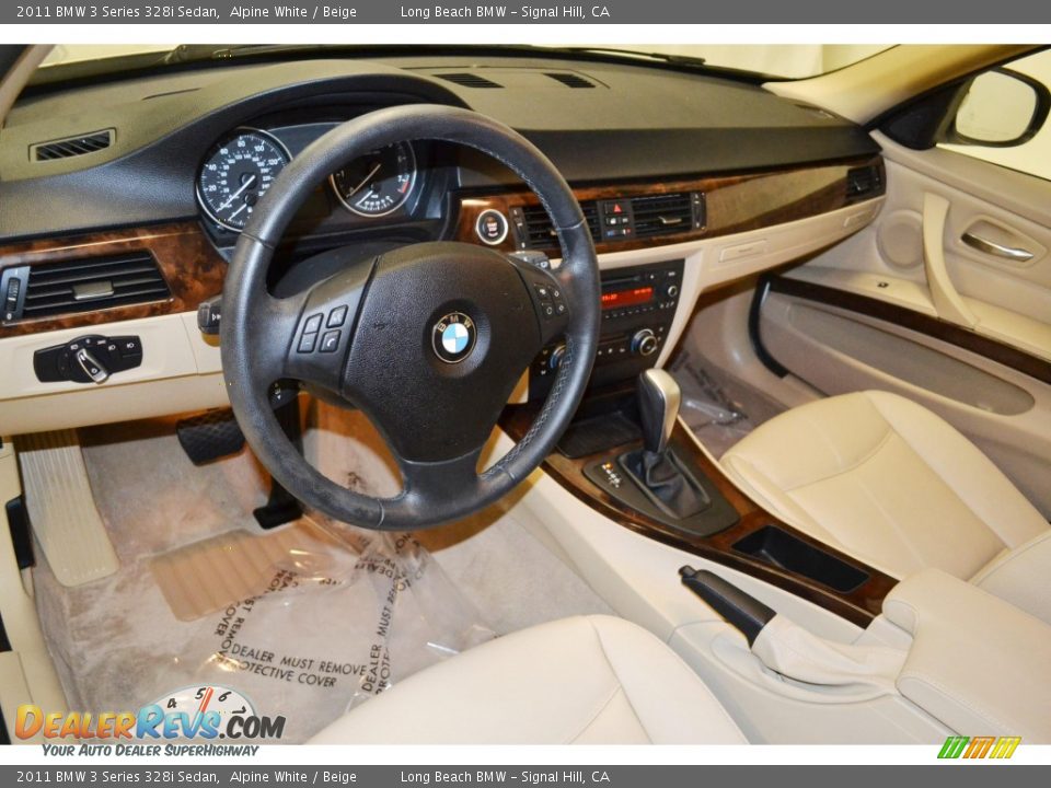 2011 BMW 3 Series 328i Sedan Alpine White / Beige Photo #9