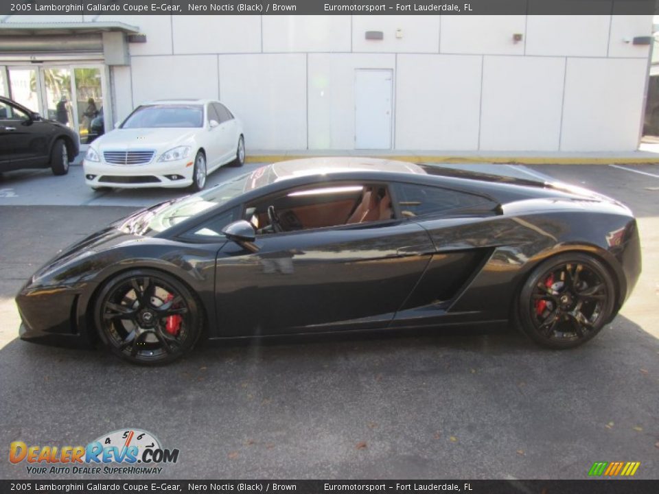 2005 Lamborghini Gallardo Coupe E-Gear Nero Noctis (Black) / Brown Photo #8