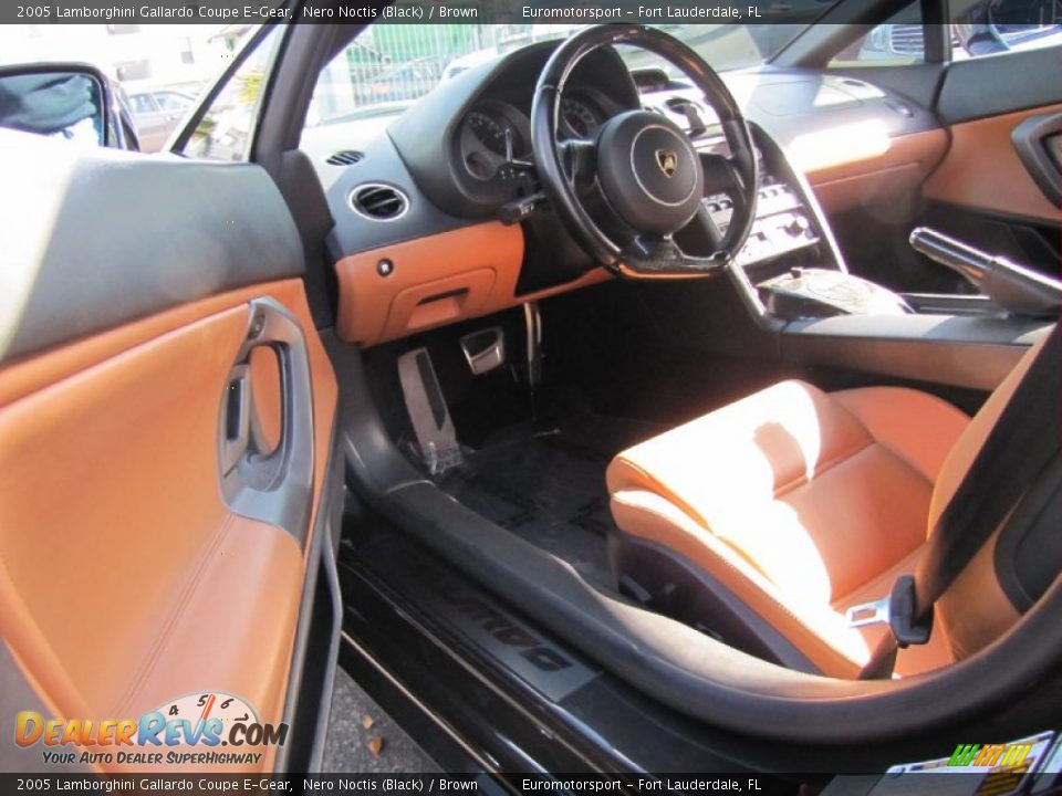 Brown Interior - 2005 Lamborghini Gallardo Coupe E-Gear Photo #10