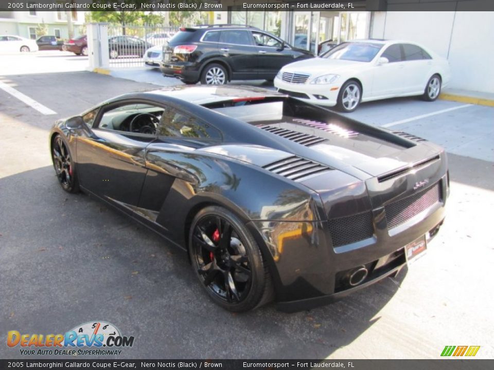 2005 Lamborghini Gallardo Coupe E-Gear Nero Noctis (Black) / Brown Photo #11